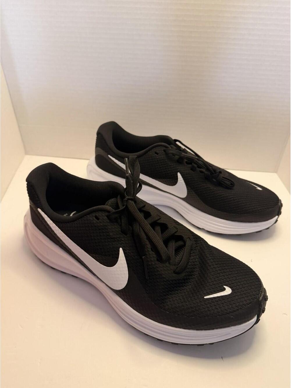 Nike Revolution 8 Black/White HJ9198-003 Mesh Comfort Cushioned Sneaker.